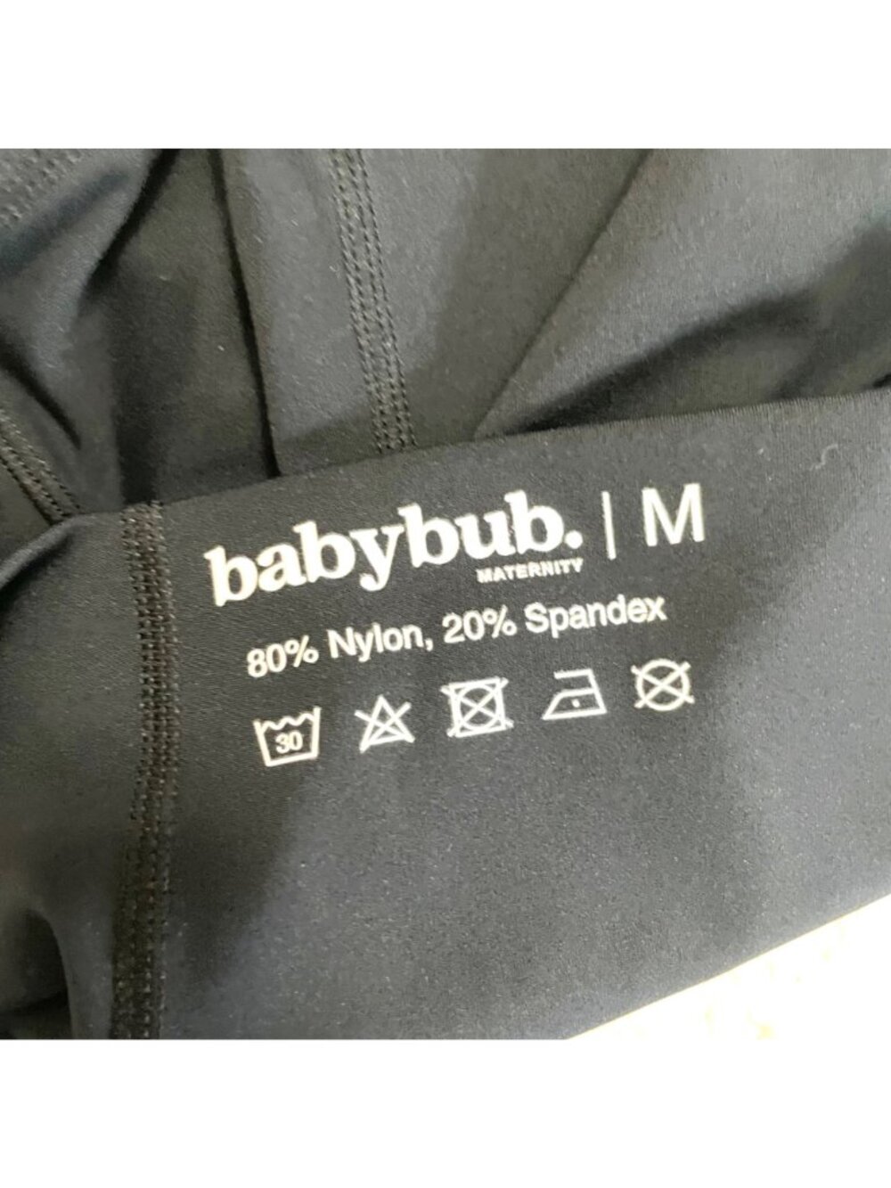 Babybub's Bub's Maternity Leggings High Waist + Pockets Size M Black - Picture 5 of 6
